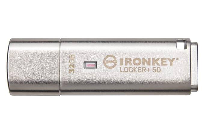 Kingston Ironkey Locker+ 50 32GB Encrypted USB Metal Casing Flash Drive - SWIFT PERIPHERALSIKLP50/32GB