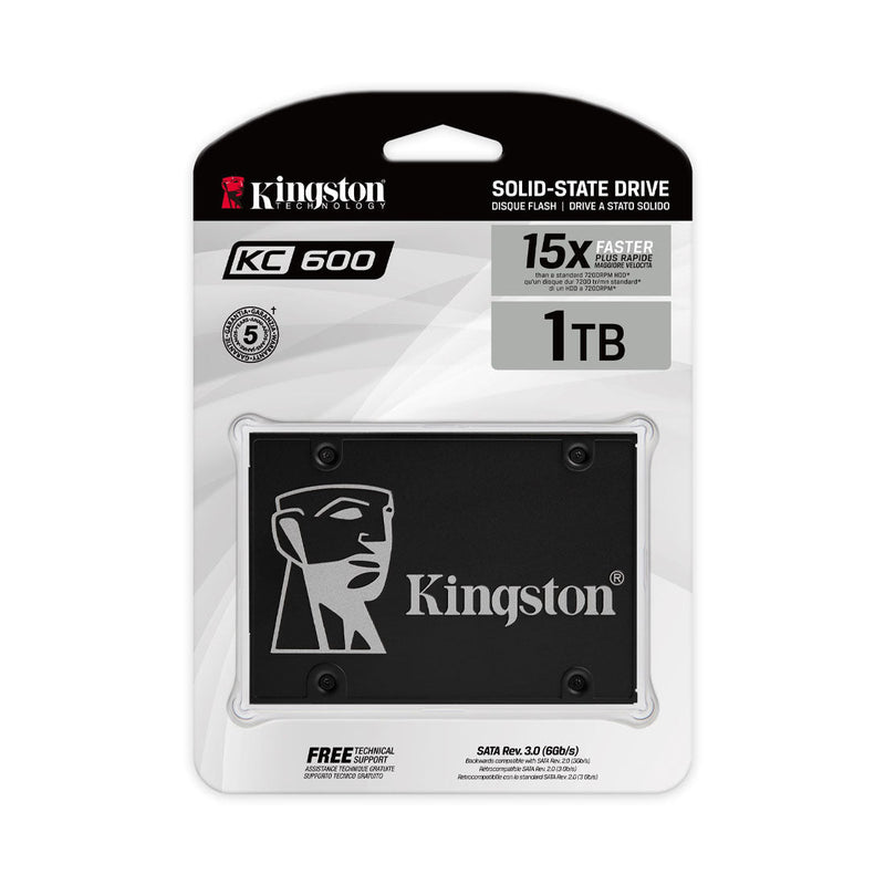 Kingston KC600 1TB 2.5 - inch Internal Solid State Drive with 3D TLC NAND and SATA Rev 3.0 - SWIFT PERIPHERALSSKC600-1024G