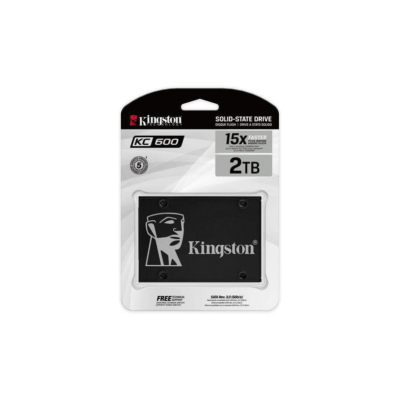 Kingston KC600 2TB 2.5" SATA 3D NAND Internal Solid State Drive - Black - SWIFT PERIPHERALSSKC600/2048G