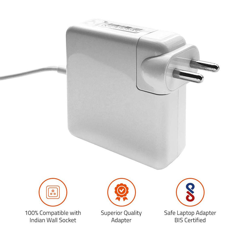 LAPCARE 60W 16.5V Magsafe2 Pin Laptop Adapter Charger Compatible for Apple MacBook Pro 2015 Retina 13 - inch - SWIFT PERIPHERALSLEOADMA4613
