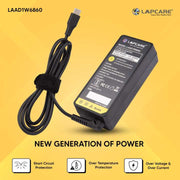Lapcare 65W 20V 3.25A USB Type - C Universal Laptop Adapter - SWIFT PERIPHERALSLAAD1W6860