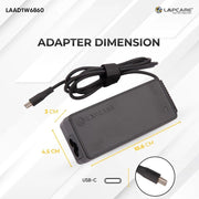 Lapcare 65W 20V 3.25A USB Type - C Universal Laptop Adapter - SWIFT PERIPHERALSLAAD1W6860
