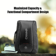 LAPCARE Champ 27L Anti Theft Water Resistant Backpack with Mobile Charging Port - Black - SWIFT PERIPHERALSLBP-003