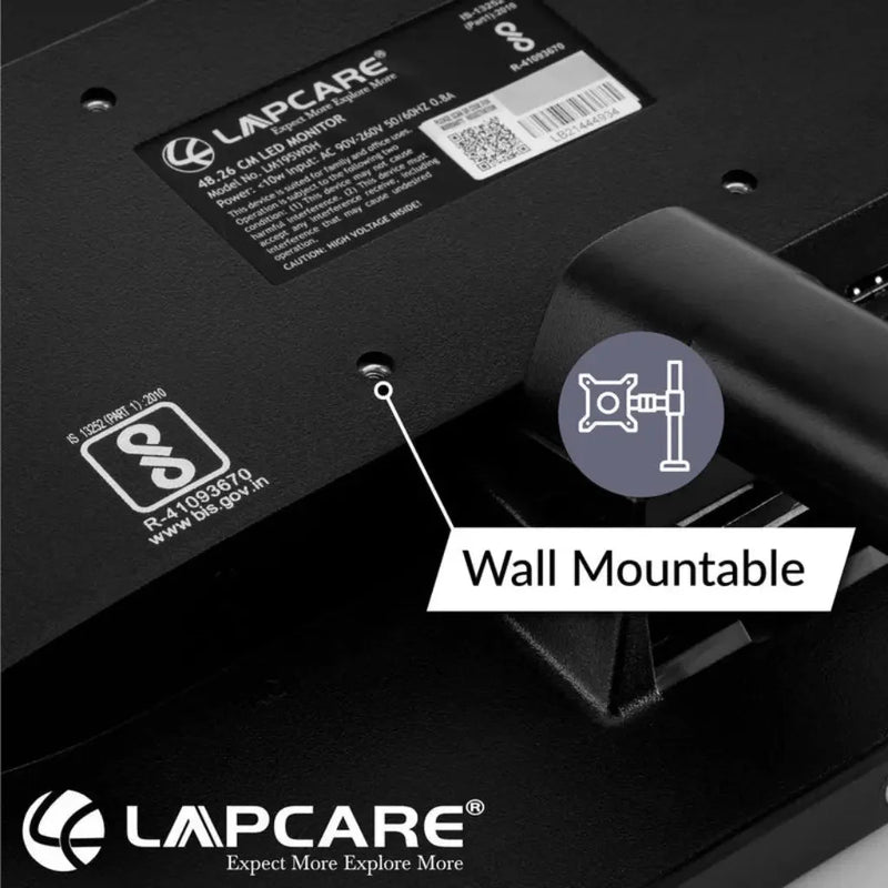 LAPCARE LM195WDH 19" 60Hz HD LED Monitor with VGA & HDMI Ports - SWIFT PERIPHERALSLKTFVG8680