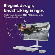 LENOVO A100 ALL IN ONE INTEL CORE I3 - N305 23.8" FHD (1920X1080) 3 - SIDE EDGELESS ALL - IN - ONE DESKTOP (8GB/512GB SSD/WIN11/MS OFFICE 2024/5MP CAMERA/USB CALLIOPE KEYBOARD & MOUSE) F0J6005GIN - SWIFT PERIPHERALSF0J6005GIN