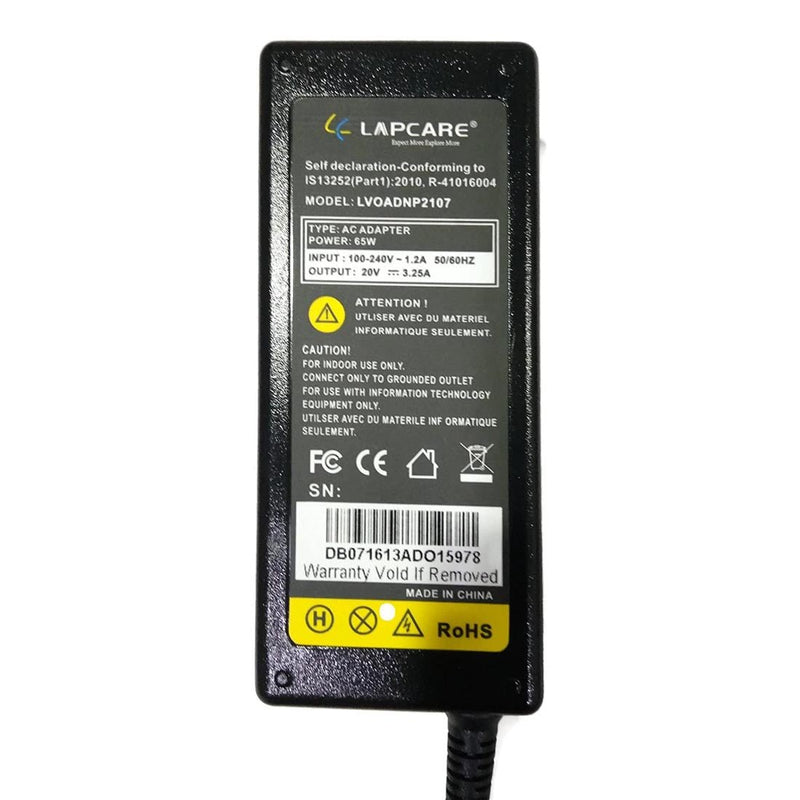 LENOVO Compatible 65W 20V 5.5mm Pin Laptop Charger Adapter - SWIFT PERIPHERALSLVOADNP2107