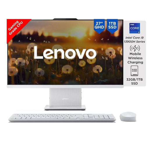LENOVO IDEACENTRE AIO 13TH GEN CORE I9 - 13900H 27 INCH QHD IPS (32GB RAM/1TB SSD/WINDOWS11/OFFICE 2021/3WX2 HARMAN SPEAKER/ALEXA BUILT - IN/WIRELESS EOS KEYBOARD & MOUSE, GREY), F0HM00JBIN ALL - IN - ONE DESKTOP - SWIFT PERIPHERALS1093549