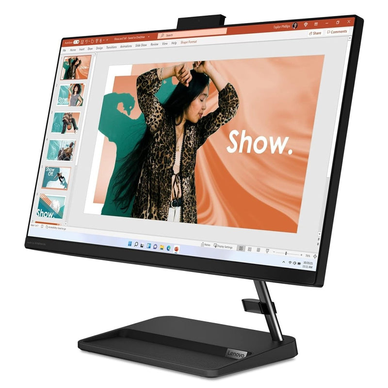 LENOVO IDEACENTRE AIO 3 INTEL CELERON 7305 22 INCH FHD IPS 3 - SIDE EDGELESS ALL - IN - ONE DESKTOP WITH ALEXA BUILT - IN (8GB/512GB SSD/WIN11/HD 720P CAMERA/USB WIRED KEYBOARD & MOUSE), F0GG0061IN - SWIFT PERIPHERALSF0GG0061IN