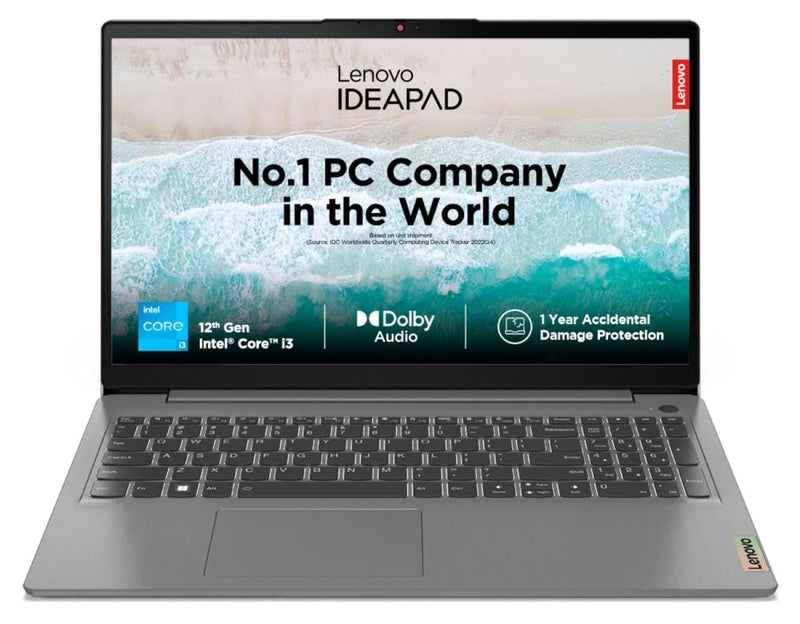 LENOVO IDEAPAD 3 82RK00VTIN [CI3 - 1215U 12TH GEN/8GB/512GB SSD/WIN11 HOME+MSO/15.6 INCH/INTEGRATED GRAPHICS /1 YEAR(S)/GREY] - SWIFT PERIPHERALS1090264