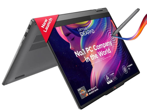 LENOVO IDEAPAD 5 2 - IN - 1 AMD RYZEN 5 8645HS 14" (35.5CM) WUXGA IPS 300NITS CONVERTIBLE LAPTOP (16GB RAM/512GB SSD/WIN 11/OFFICE HOME 2024/BACKLIT KB/FPR/FHD CAMERA/GREY/1.6KG), 83DR007CIN - SWIFT PERIPHERALS1092554