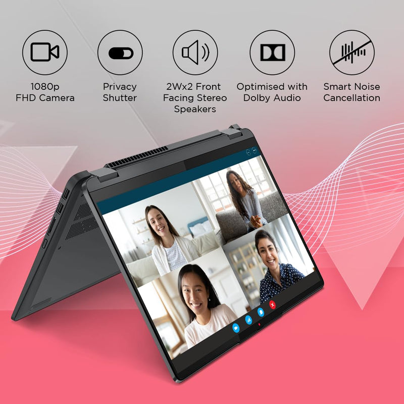 LENOVO IDEAPAD FLEX 5 AMD RYZEN 5 7530U 14 INCH (35.5CM) WUXGA+ IPS 2 - IN - 1 LAPTOP (16GB/512GB SSD/WIN 11/OFFICE 2021/BACKLIT KB/FPR/FHD CAMERA/ALEXA/3 MONTH GAME PASS/ARCTIC GREY/1.55KG), 82XX007KIN - SWIFT PERIPHERALSLenovo066