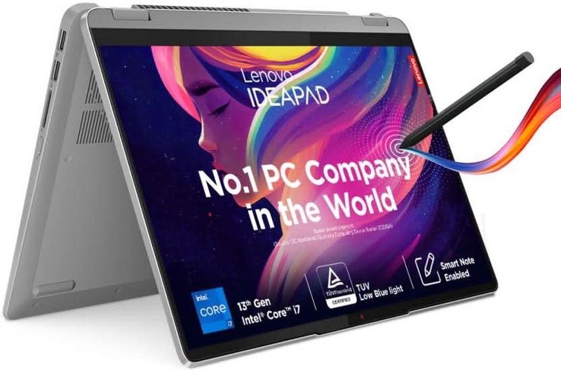LENOVO IDEAPAD FLEX 5 INTEL CORE I7 13TH GEN 1355U - (16 GB/512 GB SSD/WINDOWS 11 HOME) 14IRU8 2 IN 1 LAPTOP (14 INCH, ARCTIC GREY, 1.5 KG, WITH MS OFFICE) - SWIFT PERIPHERALSLenovo064
