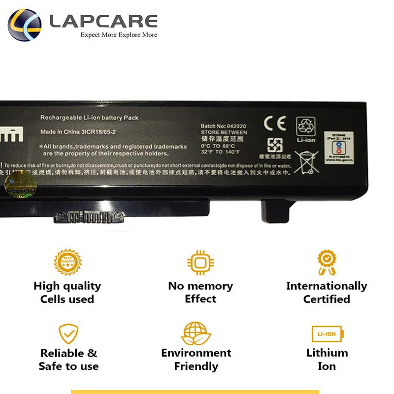 Lenovo IdeaPad G480 G580 Series Compatible Laptop Battery 48.84Wh 4400mAh 11.1V 6 Cell - SWIFT PERIPHERALSLVOBT6C4235