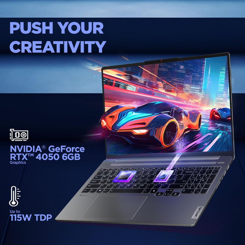 LENOVO IDEAPAD PRO 5 INTEL CORE ULTRA 9 185H BUILT - IN AI 16" (40.6CM) 2K OLED 400NITS 120HZ TOUCHSCREEN LAPTOP (32GB RAM/1TB SSD/RTX 4050 6GB/WINDOWS 11/OFFICE HOME 2024/GREY/1.94KG), 83D4007UIN - SWIFT PERIPHERALS83D4007UIN