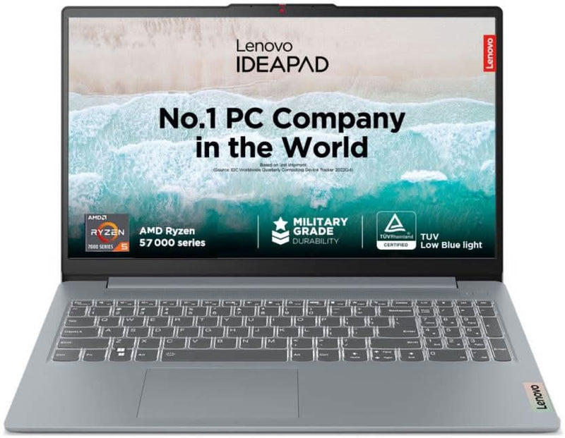 LENOVO IDEAPAD SLIM 3 82XM00A7IN [R5 - 7530U RYZEN/8GB/512GB SSD/WIN11 HOME+MSO/15.6 INCH/INTEGRATED GRAPHICS /1 YEAR(S)/GREY] - SWIFT PERIPHERALS1092344