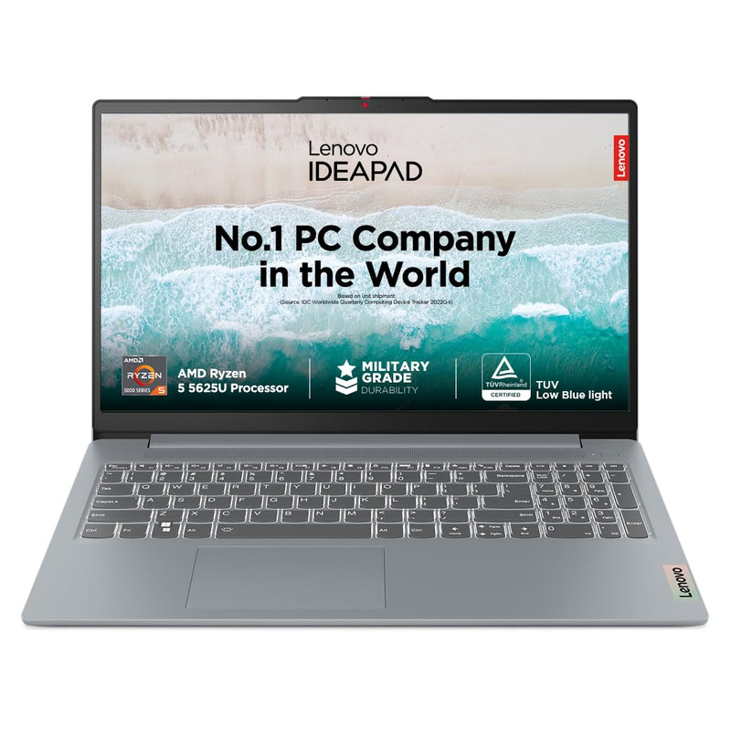 LENOVO IDEAPAD SLIM 3 RYZEN 5 5625U 15.6" (39.6CM) FHD THIN AND LIGHT LAPTOP (16GB RAM/512GB SSD/INTEGRATED AMD RADEON GRAPHICS/WINDOWS 11/OFFICE HOME 2024/GREY/1.6KG), 82XM00UGIN - SWIFT PERIPHERALS1094875