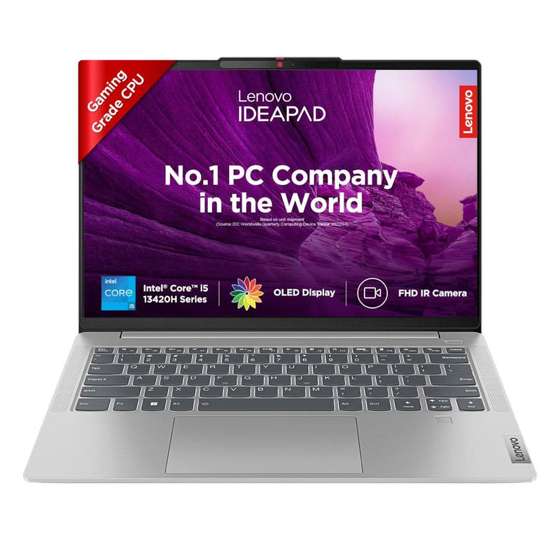 LENOVO IDEAPAD SLIM 5 13TH GEN INTEL CORE I5 13420H 14 INCH (35.5CM) WUXGA OLED 400NITS LAPTOP (16GB/512GB SSD/WIN 11/OFFICE 2021/BACKLIT KB/FHD CAMERA/ALEXA/3 MONTH GAME PASS/GREY/1.46KG), 82XD005RIN - SWIFT PERIPHERALSLenovo124