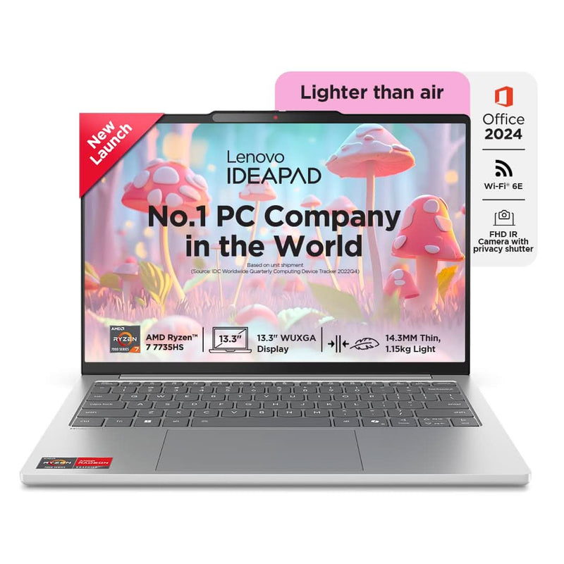 LENOVO IDEAPAD SLIM 5 83J2000HIN [R7 - 7735HS/16GB/512GB SSD/WIN11 HOME+MS24/13.3"/INTEGRATED GRAPHICS/1 YEAR(S)/GREY] - SWIFT PERIPHERALS1094662