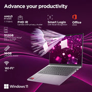 LENOVO IDEAPAD SLIM 5 83J2000HIN [R7 - 7735HS/16GB/512GB SSD/WIN11 HOME+MS24/13.3"/INTEGRATED GRAPHICS/1 YEAR(S)/GREY] - SWIFT PERIPHERALS1094662