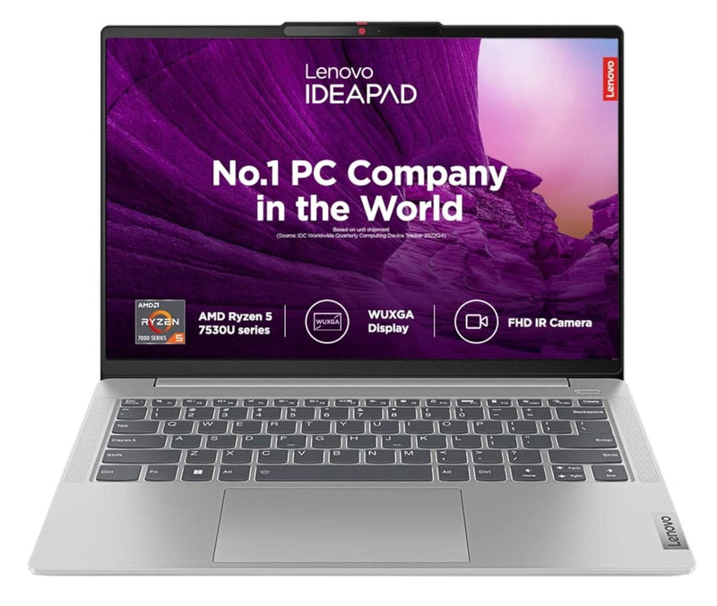 LENOVO IDEAPAD SLIM 5 AMD RYZEN 5 7530U 14 INCH (35.5CM) WUXGA+ IPS LAPTOP (16GB/512GB SSD/WIN 11/OFFICE 2021/BACKLIT KB/FHD CAMERA/ALEXA/3 MONTH GAME PASS/ARCTIC GREY/1.46KG), 82XE004RIN - SWIFT PERIPHERALSLenovo094