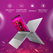 LENOVO IDEAPAD SLIM 5 AMD RYZEN 5 7530U 14 INCH (35.5CM) WUXGA+ IPS LAPTOP (16GB/512GB SSD/WIN 11/OFFICE 2021/BACKLIT KB/FHD CAMERA/ALEXA/3 MONTH GAME PASS/ARCTIC GREY/1.46KG), 82XE004RIN - SWIFT PERIPHERALSLenovo094