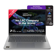 LENOVO IDEAPAD SLIM 5 AMD RYZEN AI 7 350, COPILOT+ AI PC(24GB RAM/1TB SSD/14(35.5CM) WUXGA OLED/AI NOW/50TOPS/WIN 11/OFFICE HOME 2024/BACKLIT KEYBOARD/1YR ADP FREE/GREY/1.4KG), 83HX001NIN AI LAPTOP - SWIFT PERIPHERALS1093548