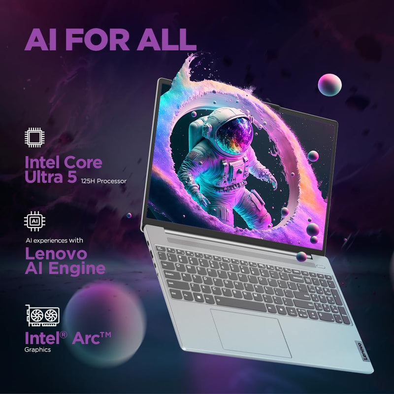 LENOVO IDEAPAD SLIM 5 INTEL CORE ULTRA 5 125H BUILT - IN AI 16 INCH (40.6CM) WUXGA - IPS 300NITS THIN & LIGHT LAPTOP (16GB/1TB SSD/WIN 11/OFFICE 21/FHD+IR CAMERA/ALEXA/3 MON GAMEPASS/GREY/1.8KG), 83DC0003IN - SWIFT PERIPHERALSLenovo087