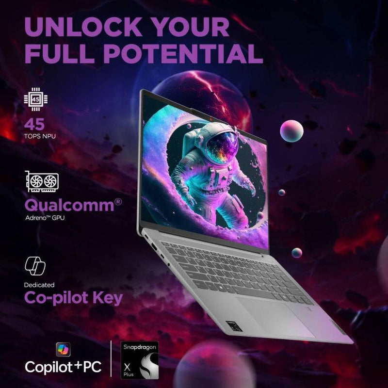 LENOVO IDEAPAD SLIM 5X 83HL0035IN [SD - X1P - 42 - 100 SNAPDRAGON X PLUS/16GB/1TB SSD/WIN11 HOME+MSO/14.0 INCH/INTEGRATED GRAPHICS /1 YEAR(S)/GREY] - SWIFT PERIPHERALS1090918