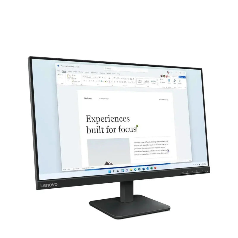 Lenovo L24 ‑ 4e 23.8″ 100 Hz FHD IPS Borderless Monitor HDMI/VGA Tilt Stand - SWIFT PERIPHERALSL24-4e