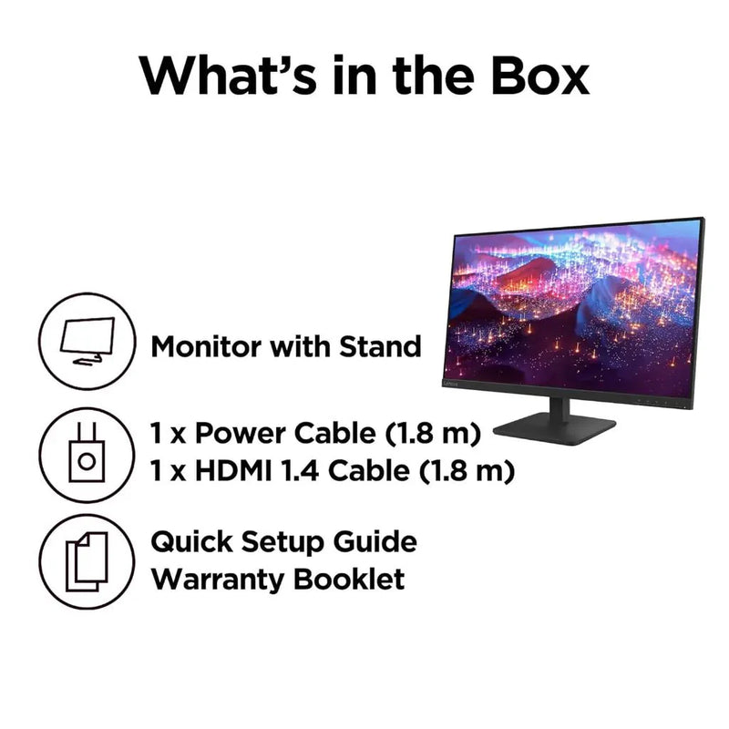 Lenovo L27‑4E 27″ 100 Hz 4 ms FHD IPS Monitor HDMI & VGA - SWIFT PERIPHERALSL27-4e