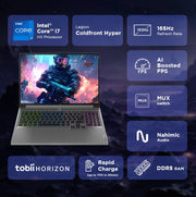 LENOVO LEGION 5 INTEL CORE I7 14TH GEN 14650HX - (16 GB/1 TB SSD/WINDOWS 11 HOME/8 GB GRAPHICS/NVIDIA GEFORCE RTX 4060) 16IRX9 GAMING LAPTOP (16 INCH, LUNA GREY, 2.3 KG, WITH MS OFFICE) - SWIFT PERIPHERALSLenovo020