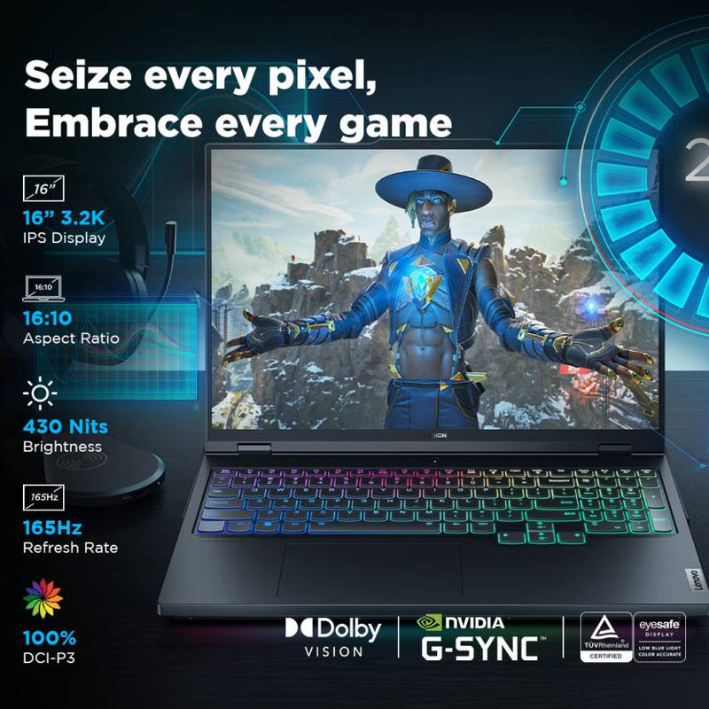 LENOVO LEGION 7 INTEL CORE I9 14TH GEN 14900HX - (32 GB/1 TB SSD/WINDOWS 11 HOME/8 GB GRAPHICS/NVIDIA GEFORCE RTX 4070) 16IRX9 GAMING LAPTOP (16 INCH, ECLIPSE BLACK, 2.24 KG, WITH MS OFFICE) - SWIFT PERIPHERALSLenovo023