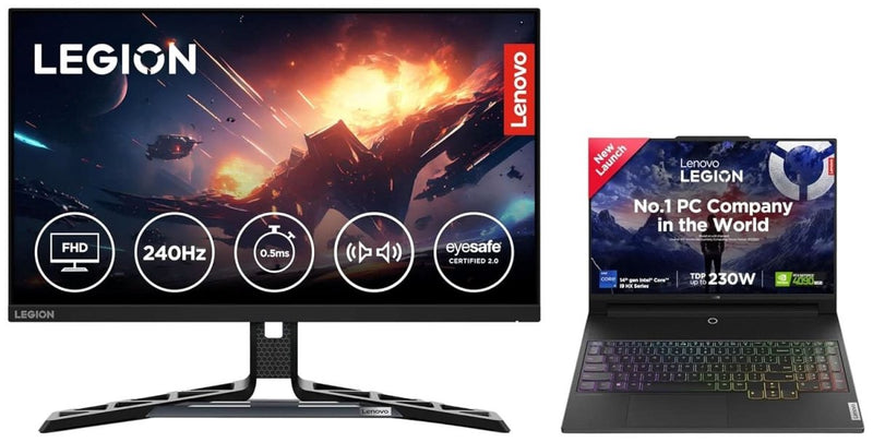 LENOVO LEGION 9 2024 INTEL CORE I9 - 14900HX 16 INCH (40.64CM) 3.2K MINI LED 1200NITS 165HZ GAMING LAPTOP (64GB/2TB SSD/NVIDIA RTX 4090/BLACK/2.6KG), 83G0003AIN +R25F - 30 MONITOR - SWIFT PERIPHERALSLenovo002