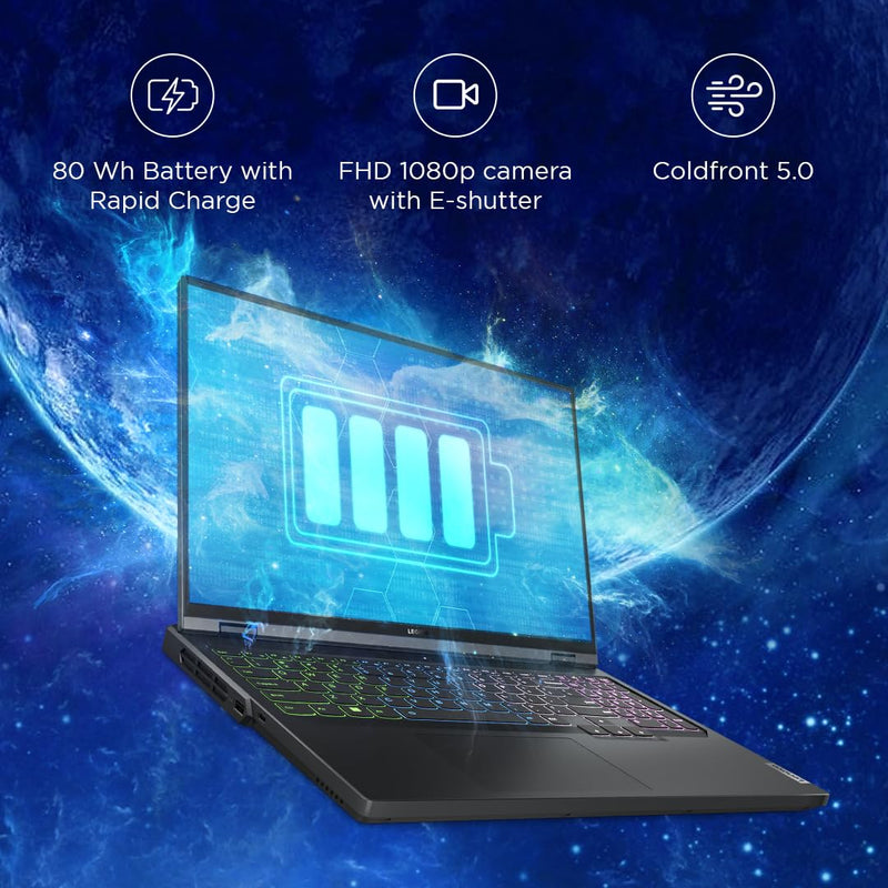 LENOVO LEGION PRO 5 AMD RYZEN 9 7945HX 16 INCH (40.64CM) WQXGA - IPS 240HZ 500NITS GAMING LAPTOP (32GB/1TB SSD/WIN 11/OFFICE 2021/NVIDIA RTX 4070 8GB/ALEXA/3 MONTH GAME PASS/ONYX GREY/2.5KG), 82WM00FFIN - SWIFT PERIPHERALS1092879