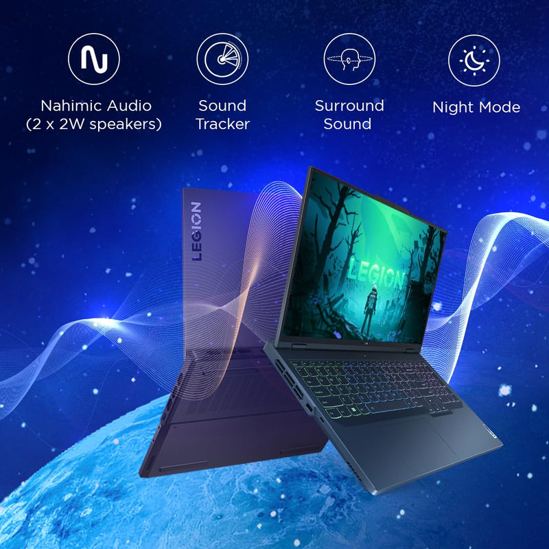 LENOVO LEGION PRO 5 AMD RYZEN 9 7945HX 16 INCH (40.64CM) WQXGA - IPS 240HZ 500NITS GAMING LAPTOP (32GB/1TB SSD/WIN 11/OFFICE 2021/NVIDIA RTX 4070 8GB/ALEXA/3 MONTH GAME PASS/ONYX GREY/2.5KG), 82WM00FFIN - SWIFT PERIPHERALS1092879
