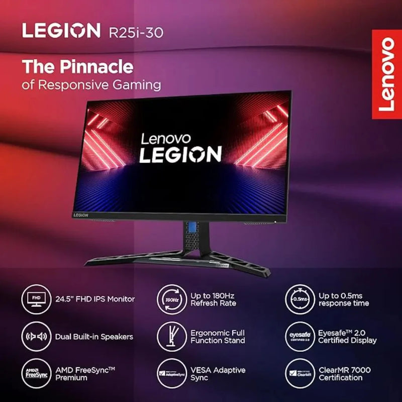 Lenovo Legion R25i‑30 24.5″ 180Hz IPS FHD 180Hz Gaming Monitor - SWIFT PERIPHERALSR25i-30