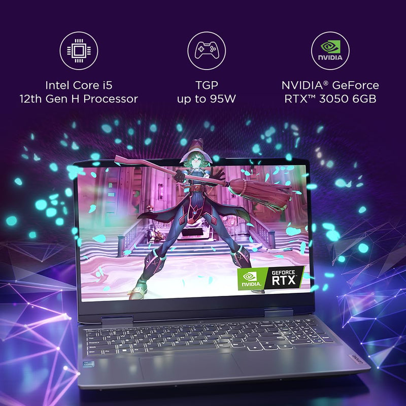 LENOVO LOQ 12TH GEN INTEL CORE I5 - 12450H 15.6 INCH (39.6CM) FHD IPS 144HZ 350NITS GAMING LAPTOP (16GB/512GB SSD/WIN 11/NVIDIA RTX 3050 6GB/3 MONTH GAME PASS/OFFICE 2021/STORM GREY/2.4KG), 82XV00F5IN - SWIFT PERIPHERALSLenovo107