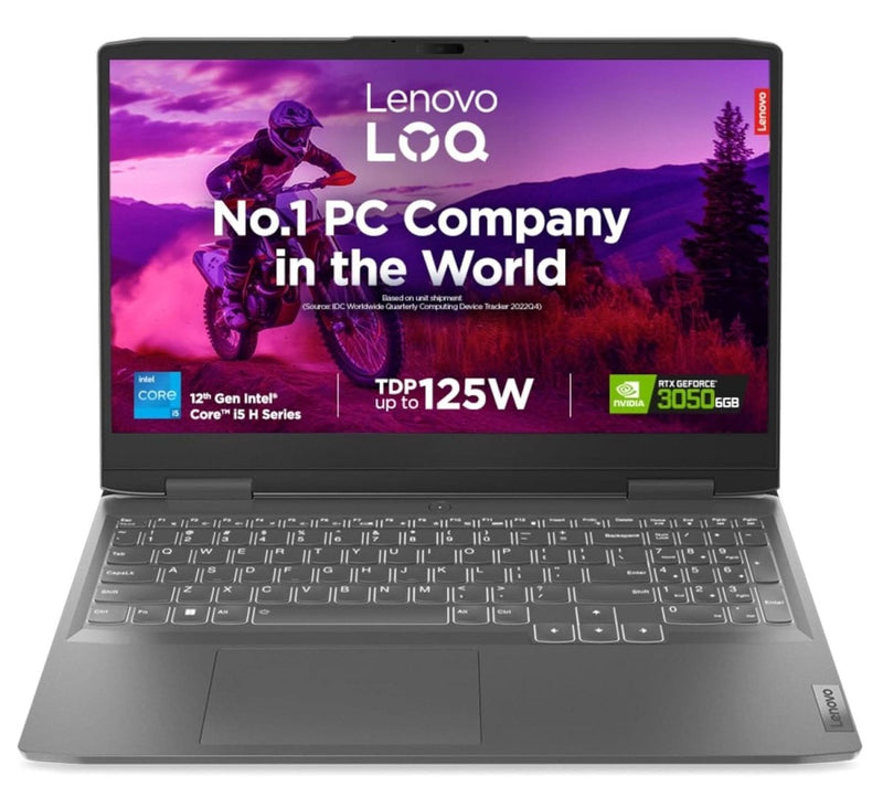 LENOVO LOQ 12TH GEN INTEL CORE I5 - 12450H 15.6 INCH (39.6CM) FHD IPS 144HZ 350NITS GAMING LAPTOP (16GB/512GB SSD/WIN 11/NVIDIA RTX 3050 6GB/3 MONTH GAME PASS/OFFICE 2021/STORM GREY/2.4KG), 82XV00F5IN - SWIFT PERIPHERALSLenovo107