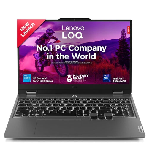 LENOVO LOQ 2024 12TH GEN INTEL CORE I5 - 12450HX 15.6 INCH (39.6CM) 144HZ 300NITS FHD GAMING LAPTOP (8GB/512GB SSD/WIN 11/INTEL ARC A530M 4GB GRAPHICS/100% SRGB/3 MONTH GAME PASS/GREY/2.4KG), 83FQ0009IN - SWIFT PERIPHERALSLenovo105