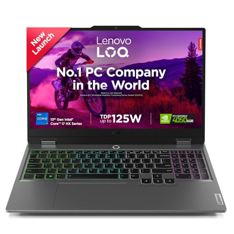 LENOVO LOQ 2024 13TH GEN INTEL CORE I7 - 13650HX 15.6" (39.6CM) 144HZ 300NITS FHD GAMING LAPTOP (24GB/512GB SSD/WIN 11/NVIDIA RTX 4050 6GB/1YR ADP FREE/MSO 21/3 MONTH GAME PASS/GREY/2.4KG), 83DV00LWIN - SWIFT PERIPHERALS1093976