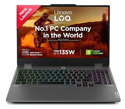LENOVO LOQ 2024 AMD RYZEN 7 8845HS | NVIDIA RTX 4060 8GB (16GB RAM/1TB SSD/15.6 INCH (39.6CM)/WINDOWS 11/OFFICE HOME 2024/100% SRGB/3 MON. GAME PASS/GREY/2.4KG), 83DX00CTIN GAMING LAPTOP - SWIFT PERIPHERALSLenovo037