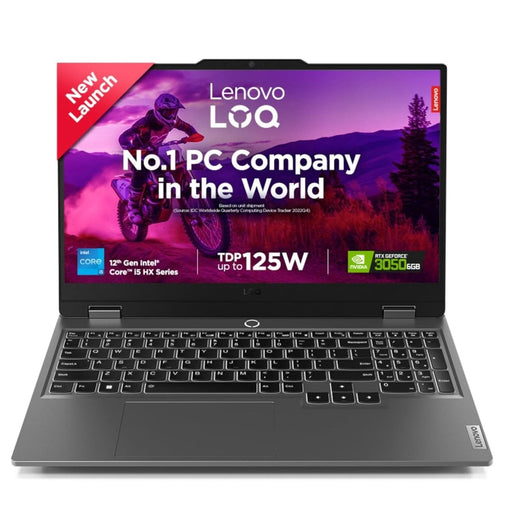 LENOVO LOQ 2024 INTEL CORE I5 - 12450HX 15.6 INCH (39.6CM) 144HZ 300NITS FHD IPS GAMING LAPTOP (24GB/512GB SSD/WIN 11/NVIDIA RTX 3050 6GB GRAPHICS/1YR ADP FREE/MSO 21/3 MON GAME PASS/GREY/2.4KG), 83GS0098IN - SWIFT PERIPHERALSLenovoLaptop-00177