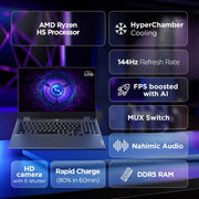 LENOVO LOQ 83JC0046IN [R7 - 7435HS RYZEN/24GB/512GB SSD/WIN11 HOME+MSO/15.6 INCH/6GB - RTX4060 GRAPHICS /1 YEAR(S)/GREY] - SWIFT PERIPHERALS1090534
