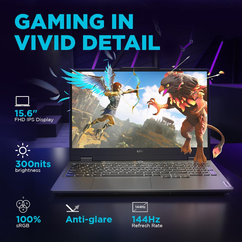 LENOVO LOQ 83JC00HNIN [R5 - 7235HS/12GB/512GB SSD/WIN11 HOME+MSO/15.6"/4GB - RTX3050A GRAPHICS/1 YEAR(S)/GREY] - SWIFT PERIPHERALS1094746