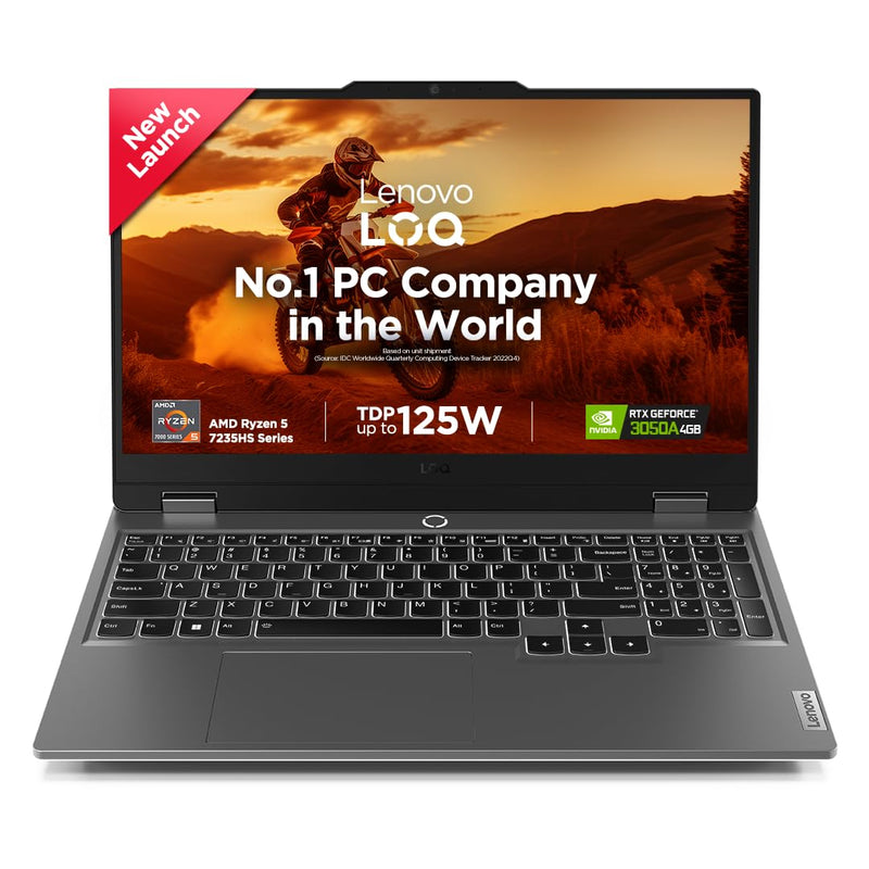 LENOVO LOQ 83JC00HNIN [R5 - 7235HS/12GB/512GB SSD/WIN11 HOME+MSO/15.6"/4GB - RTX3050A GRAPHICS/1 YEAR(S)/GREY] - SWIFT PERIPHERALS1094746