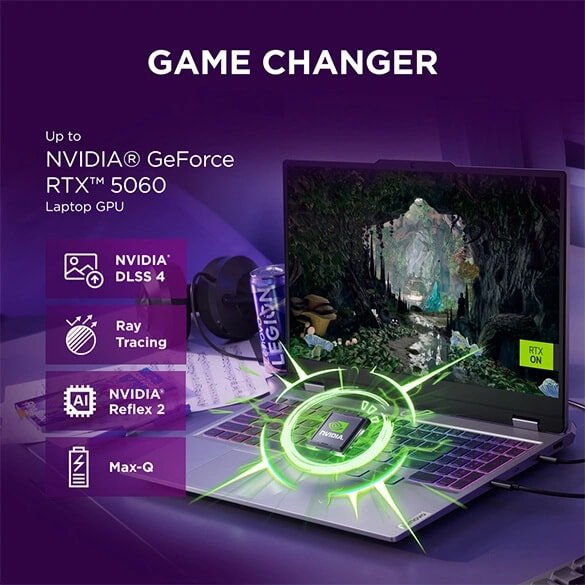 LENOVO LOQ 83JE00U7IN [CI7 - 13700HX/16GB/1TB SSD/WIN11 HOME+MS24/15.6"/8GB - RTX5050 GRAPHICS/1 YEAR(S)/GREY] - SWIFT PERIPHERALS1095339