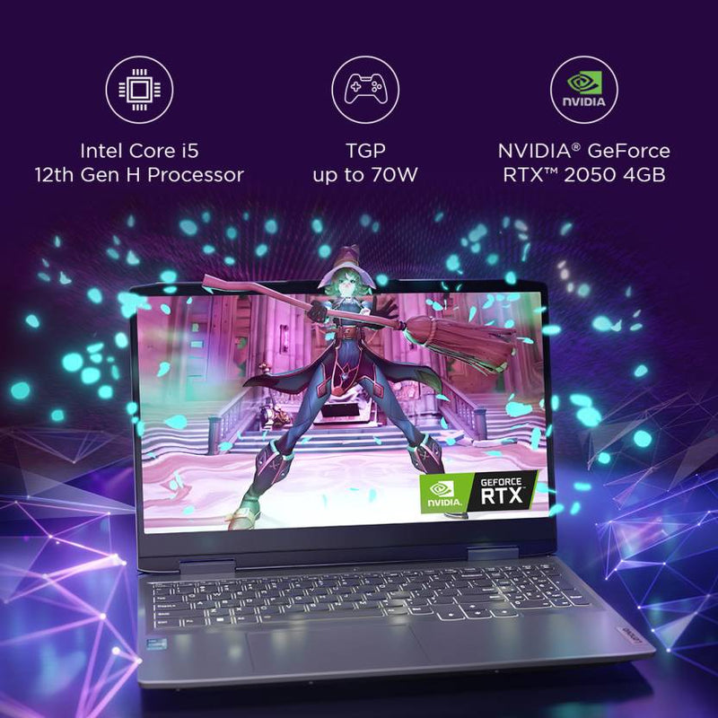 LENOVO LOQ INTEL CORE I5 12TH GEN 12450H - (16 GB/512 GB SSD/WINDOWS 11 HOME/4 GB GRAPHICS/NVIDIA GEFORCE RTX 2050) LOQ 15IRH8D1 GAMING LAPTOP (15.6 INCH, STORM GREY, 2.4 KG, WITH MS OFFICE) - SWIFT PERIPHERALSLenovo104