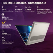 LENOVO YOGA 7 2 - IN - 1 INTEL CORE ULTRA 7 258V,COPILOT+ AI PC(32GB RAM/1TB SSD/14(35.5CM) WQXGA+ OLED/47 TOPS/WIN 11/OFFICE HOME 2024/YOGA PEN/1YEAR ADP/SEASHELL/1.38KG),83JQ000NIN CONVERTIBLE LAPTOP - SWIFT PERIPHERALS83JQ000NIN