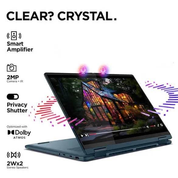 Lenovo Yoga 7i 2 - in - 1 Intel Core Ultra 5 125H, 16GB, 1TB SSD, Integrated Intel Arc Graphics, 14 Inch WUXGA, Win 11 Home, MS Office 2024, Tidal Teal, 83DJ00FVIN - SWIFT PERIPHERALS1095906