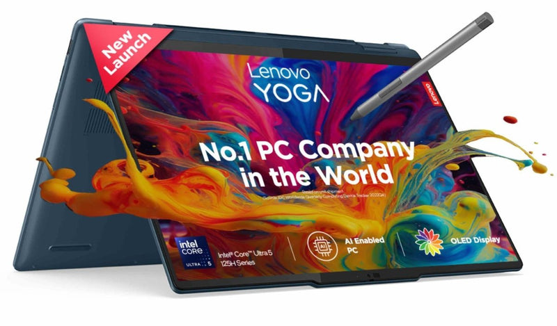 LENOVO YOGA 7I 83DJ006XIN [ULTRA5 - 125H 14TH GEN/16GB/1TB SSD/WIN11 HOME+MSO/14.0 INCH TOUCH/INTEGRATED GRAPHICS /1 YEAR(S)/BLACK/DIGITAL PEN] - SWIFT PERIPHERALS1089820